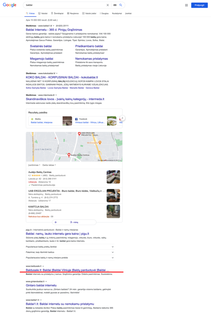 baldai - google.lt 2 vieta 2021.02.15