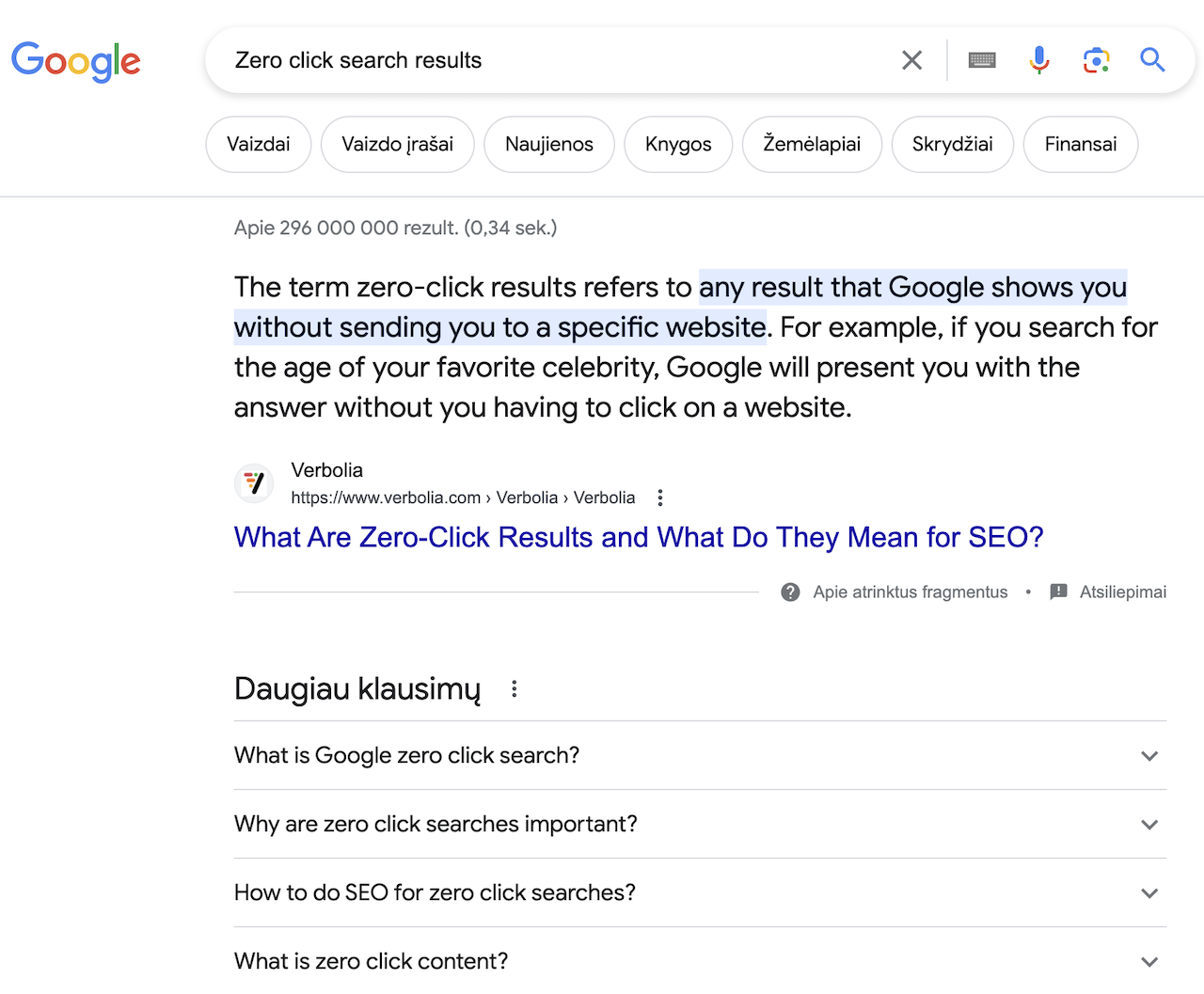 rezultatai su nuliniais paspaudimais