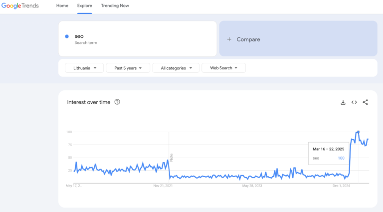 Susidomėjimas SEO – didžiausias per 5 m.! Kas vyksta?